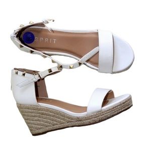 Esprit Rome Studded Wedge Sandals Size 8.5